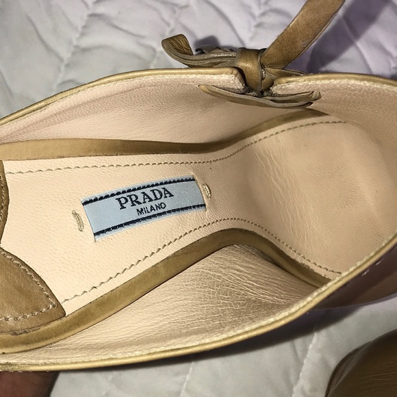 Prada Milano tan mule heels size 38 - US 8 - Picture 7 of 8